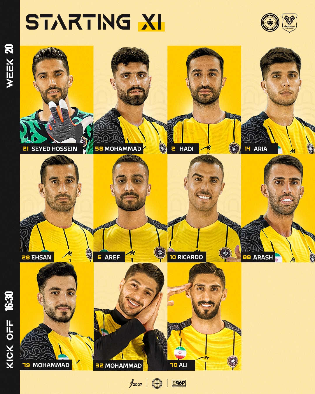 ترکیب سپاهان مقابل خیبر مشخص شد